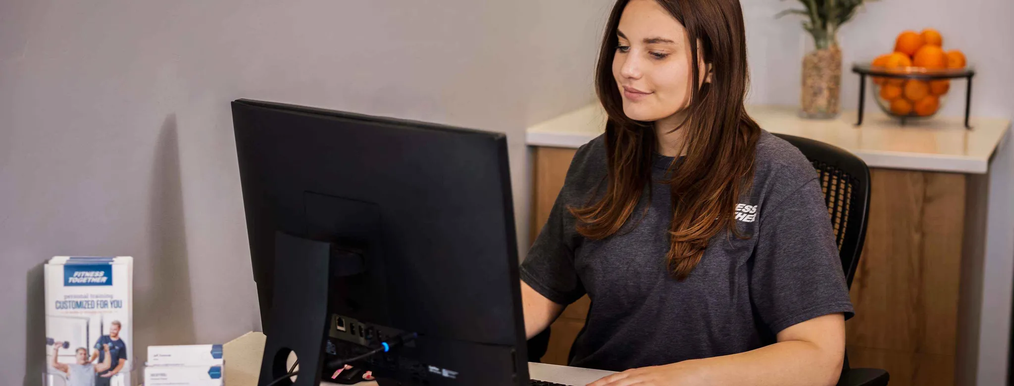 Woman on computer